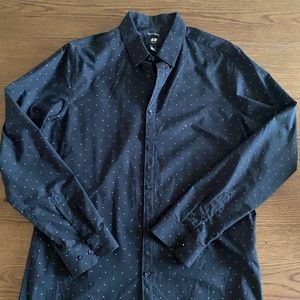 Two H&M slim fit button up shirts - Large